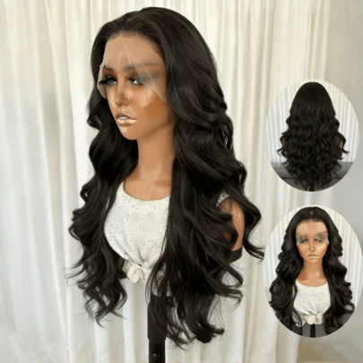 Peluca de encaje frontal con ondas elegantes para mujeres, fibra resistente al calor Futura Hair Swiss Lace con una densidad del 180%, encaje invisible, versátil para festivales, fiestas, bodas, vacaciones, cosplay - aspecto natural y ajuste cómodo. Postizo, pelucas, extensiones, coleta, cabello sintético frontal, pelucas sin pegamento, rizado frontal, alta calidad