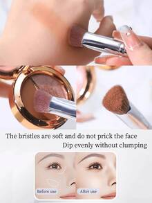 1支多功能化妆刷，高端闪亮人造钻石三角高光刷，轮廓鼻刷，柔软毛面化妆刷，适用于粉状产品，创意礼品 - 彩色 - 查看 7