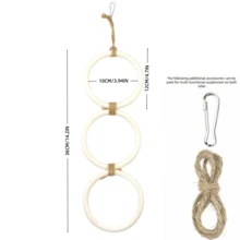 Reptile Climbing Ring, Ball Python Climbing Chain Toy, Glass Container Cage Decor Accessories Suitable For Corn Snake, Hognose Snake, Bearded Dragon, Lizard, Chameleon, Parrot - Multicolor - View 12