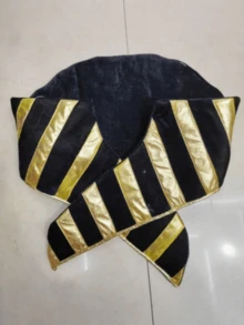 1pc Black & Gold Egyptian Pharaoh Hat With Golden Snake Head Decor, Halloween Party Costume Headpiece, Funny Hat For Photo Shooting, Headwear - Multicolor - View 3