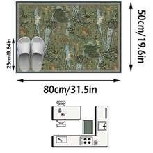 1 pezzo Tappeto da area in stile vintage americano di campagna - Disegno di pittura ad olio con alberi, fiume, animali selvatici, tappeto in finta lana morbida per bagno, cucina, ingresso, corridoio, comodino, soggiorno, camera da letto, lavabile in lavatrice, decorazione per la casa - Multicolore - Visualizzare 17