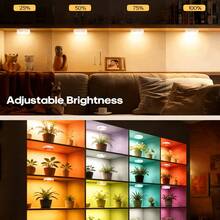 1/3/6pcs Rechargeable Remote Control Round RGB LED Night Light, With Timing Touch Control Multi-Color Changing, Suitable For Bedroom, Dorm, Cabinet, Wardrobe, Corridor (250mAh) - USB+Remote Control - View 6
