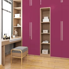 Colorful Adhesive Washable Wallpaper 5 Meters For Wrapping Furniture, Decorating Kitchen, Bedroom, Living Room, Bathroom - 粉紅色玫瑰 5米 x 45厘米 - 查看 2