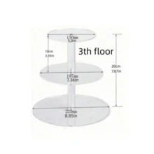 Giá trưng bày bánh nhiều tầng bằng acrylic, giá đựng đồ tráng miệng cho đám cưới, tiệc sinh nhật. - Trong sáng - Xem 7