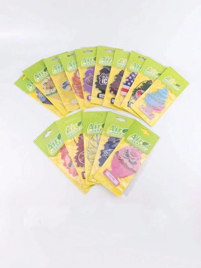 Deodorante per auto profumato naturale in carta da tè, appendibile, profumo di vaniglia, accessori per interni auto, albero di Natale