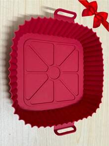 1件装，加厚大容量空气炸锅垫，烤箱垫，厨房用具，空气炸锅烤箱配件，易清洁不可折叠空气炸锅内衬篮，可重复使用食品空气炸锅烤箱配件，烘焙纸内衬替代品，可重复使用的方形硅胶空气炸锅内衬，父亲节、母亲节、圣诞节、感恩节、万圣节、情人节礼物 - 彩色 - 查看 1