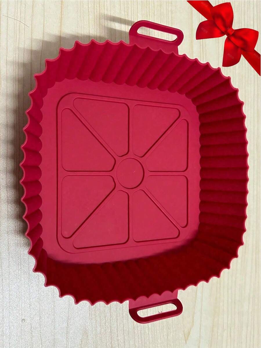 1件装，加厚大容量空气炸锅垫，烤箱垫，厨房用具，空气炸锅烤箱配件，易清洁不可折叠空气炸锅内衬篮，可重复使用食品空气炸锅烤箱配件，烘焙纸内衬替代品，可重复使用的方形硅胶空气炸锅内衬，父亲节、母亲节、圣诞节、感恩节、万圣节、情人节礼物 - 彩色 - 查看 1