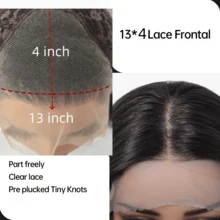 Women' 13*4 Front Lace Wig With 71.12cm Deep Brown Body Hair - -Resistant Fiber Suitable For Daily Wear, Parties, Cosplay & Music Festivals - Look & Easy Maintenance (Lace Cap) - Multicolor - View 10