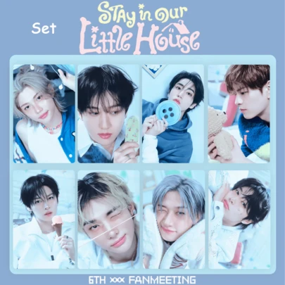 8pcs STRAYKID/SKZ Cards, "STAY IN OUR LITTLE HOUSE", Kpop Fans Merchandise, High-Quality Card Display, Fans Meeting Cards, Can Be Stored In Card Cases, Wallets, Backpacks, Etc., Also Can Be Used As Decorations, Desktop Ornaments, Birthday Gifts