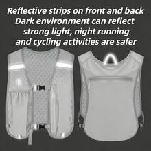 1PC Outdoor Sports Multifunctional Storage Bag, Lightweight Running Backpack With 500ml Water Bottle Pocket, Reflective Hydration Phone Pack, Breathable Anti-Slip Chest Pack For Women Men Running Cycling Marathon Camping.Mini Backpack,Backpack,Hiking Backpack,Backpack Purse For Women,Glowmode,Glowmode Bag,Tactical Gear,Running Vest Women,Gym Backpack,Gym Bags,Gym Bag,Travel Backpack,Running Vest. - 淺灰色 - 查看 5