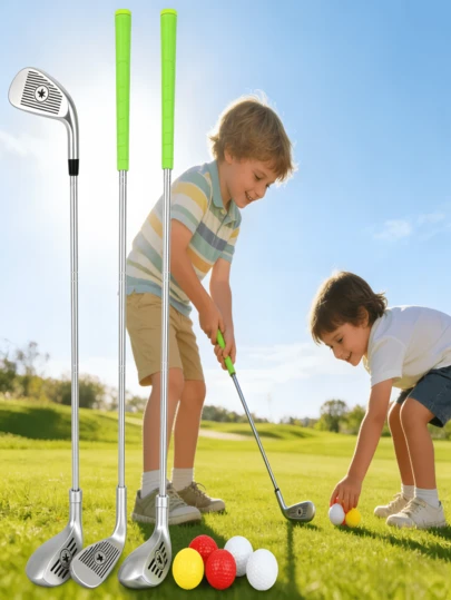 Children's Golf Club Toy Set, Adjustable Golf Club For Kids Practice, Indoor/Outdoor Parent-Child Interactive Sports Game, Suitable For 3-12 Years Old Boys And Girls Birthday Gift