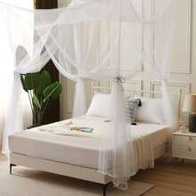 1PCS Bedspread Mosquito Bed Curtain With Curtain Top For Single Bed Double Bed - Machine Washable, Polyester, Multi-Color, Square Post Curtain Bedspread Elegant Bed Curtain With Hooks And Cords, Screen Tent Curtain - 彩色 - 查看 6