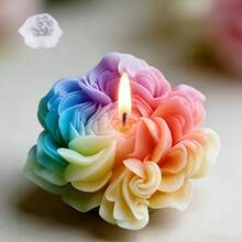 1pc Pulsatilla Flower Candle Silicone Mold, DIY Candle, Wax, Soap, Resin, Cement Crafts Mold, High Quality Soft Silicone Material, Easy Demold, Reusable - Flower Mold - View 2