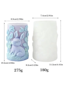 Easter Bunny Cylinder Embossed Candle Mold, Easy Release Reusable, For Beginners, DIY Scented Candle, Plaster, Resin Handcraft Tools - Easter Bunny Relief Candle Mold - View 13