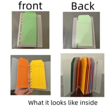 Compact A6 Binder With Dual Clips And Included Budget Envelopes - Perfect For Budgeting, Income Tracking, Savings Challenges | Desktop Organizer To Keep Finances, Receipts And Documents Tidy - Multicolor - View 3