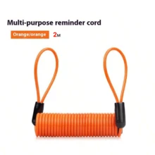 AiScrofa Candado de cable con cerradura para disco de motocicleta, candado de disco antirrobo de PVC para motocicleta y bicicleta, recordatorio de cable de advertencia en espiral de color rojo - Multicolor - Ver 27