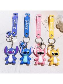 1 chiếc móc khóa Lilo & Stitch dễ thương mới, móc khóa hoạt hình anime, trang trí ba lô, trang trí điện thoại, phụ kiện mặt dây chuyền, móc khóa thời trang, lưu trữ và sắp xếp, trang trí móc chìa khóa - A - Xem 2