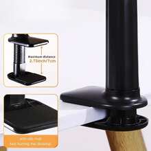 1pc Multi-Function Phone Holder, Adjustable Gooseneck Clamp Phone Stand - Universal 360° Flexible Mount, Suitable For Bedside Slouchy Arm Clip Stand - Black - View 6