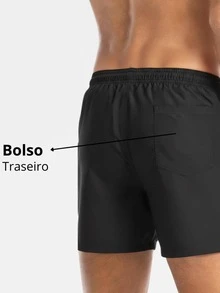 Men's Shorts, Bermuda Shorts, Tactel Elastane, Sportswear, Gym, Fitness, Dry Fit, Summer, Beach, Lightweight, CCI - 灰色 - 查看 3