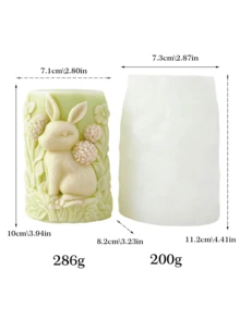 Easter Bunny Cylinder Embossed Candle Mold, Easy Release Reusable, For Beginners, DIY Scented Candle, Plaster, Resin Handcraft Tools - Easter Bunny Relief Candle Mold - View 12
