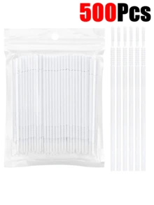 500/400/200/100pcs White, Black, Pink And Purple Soft Micro Brushes, Disposable Micro Brush Heads For Eyelash Extension, Eyelash Glue Cleaning, Eyelash Brush, Eyebrow Brush, Eyeshadow Brush, Spiral Brush, Mascara Brush - Multicolor - View 11