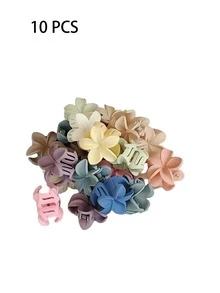30 piezas/paquete Pinzas para el cabello con diseño de garra de pollo de colores, colores aleatorios, mini pinzas para el cabello para mujeres, lindas y elegantes, agarre fuerte, perfectas para coletas y peinados recogidos, accesorios para el cabello, pinzas de moda, sujetadores de cabello para mujeres - Multicolor - Ver 9