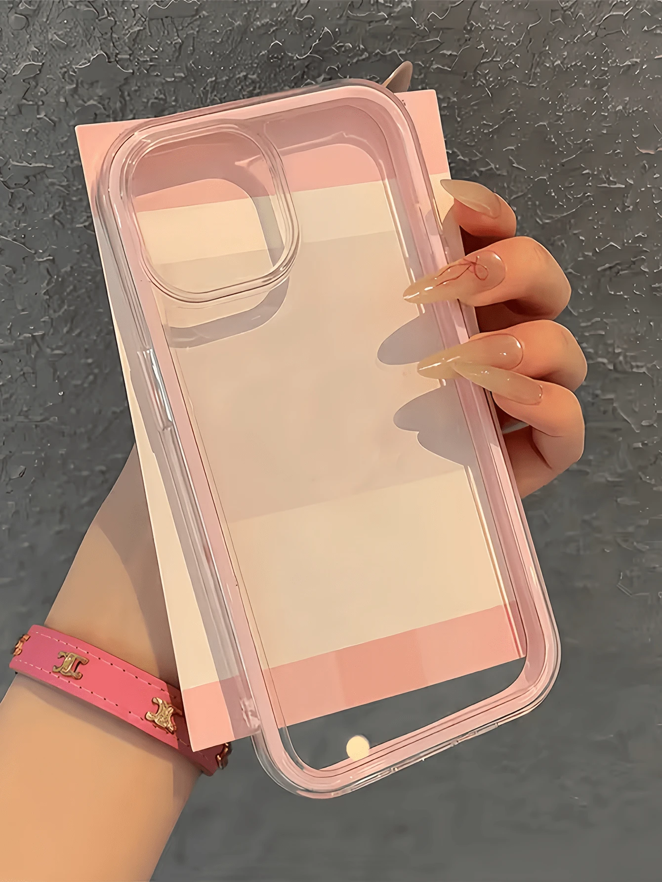 1个粉色二合一极简全包覆TPU防震手机壳，兼容 17、16、15、14、13、12、11 Pro Max、Air - 粉色 - 查看 1