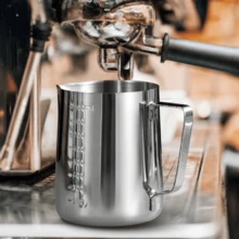 Stainless Steel Milk Frother, Silver, 350ml/600ml/900ml - Stainless Steel Cup - View 7