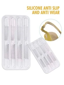 4/8pcs/Pack Transparent Silicone Anti-Slip Strips For Heel Grips And Shoe Pads Avoiding Grinding Feet - Transparent - View 4