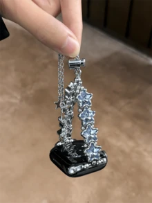 Compatible With Apple Watch Sapphire Star Luxury Premium Adjustable Strap For Ultra/SE 2/SE 1/Series 11/10/9/8/7/6/5/4/3/2/1, 38/40/41/42/44/45/46/49mm - Blue Star - View 7