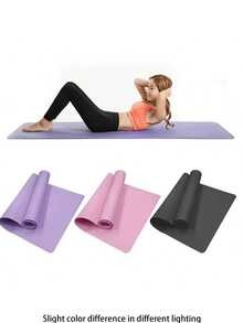 初学者EVA瑜伽垫，健身运动舞蹈瑜伽纯色瑜伽垫，带绑带健身垫，适用于体操、普拉提，可折叠包装，家用健身垫，俯卧撑垫，瑜伽护膝/平衡垫，健身地板垫，健身套装，适合母亲节、生日、圣诞节礼物 - 彩色 - 查看 9