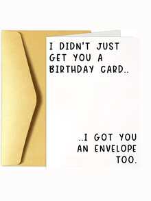 1pc Funny Birthday Card | "Funny Envelope Birthday Card Joke", Ideal For Birthdays - Multi-colored Thickened Envelope Greeting Cards - View 8