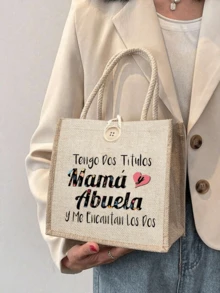Płócienna torba "Najlepsza Babcia" – ta modna lniana kosmetyczka jest ozdobiona hiszpańskim napisem "La Mejor Abuela Del Mundo" (Najlepsza Babcia na Świecie) i żywymi kwiatowymi wzorami. Wykonana z białego lnu, odpowiednia dla kobiet. Idealny prezent na Boże Narodzenie, Dzień Matki i urodziny. Wielofunkcyjna | Kosmetyczka z kwiatowym wzorem | Delikatna dekoracja, urocza kosmetyczka - Wielokolorowe - Zobacz 15