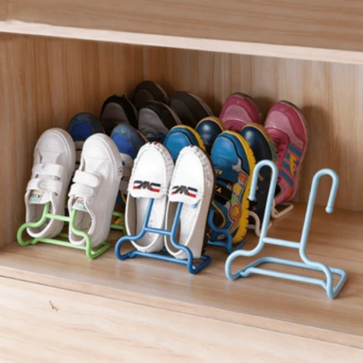 2个装现代简约鞋架，多功能鞋柜，适用于家庭和宿舍，无需安装，略有色差