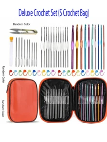 EDCUEBE7 2.0-10.0 Aluminum Alloy Crochet Hooks 14pcs/Set, Colorful Ergonomic Crochet Needles For Arthritis, Knitting, Yarn Crafting (Random Colors) - Multicolor - View 10