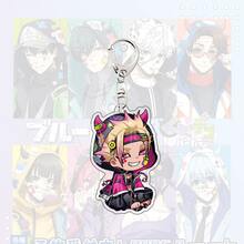 蓝色锁亚克力钥匙扣Q版连帽衫造型 – 伊佐木、蜂鸟、凛动漫钥匙扣包挂件可爱收藏品 - 彩色 - 查看 25