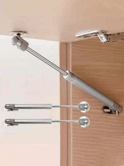 2个经典金属表面液压气弹簧 - 缓闭铰链，100牛/22.51磅，适用于橱柜、家具、玩具箱等。缓闭铰链 | 经典铰链 | 塑料配件，缓闭铰链