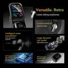 HTC NE48 滑盖式无线耳机：彩色高清显示屏、触控操作、入耳式设计、多功能控制、自定义壁纸上传、AI翻译功能 - 查看 7