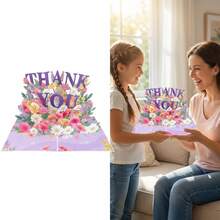 3D Pop Up Card Best Wishes Ornament Greeting Cards Butterfly Invitations Congratulation Card For Best Wishes Mother's Day Birthday Gift - Multicolor - View 6