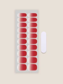 20片透明底甲贴，需UV灯固化，沙龙级品质，经久耐用，跨境批发同款红皮书主题甲贴，适用于指尖 - 珊瑚粉 - 查看 3