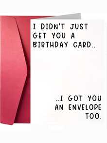 1pc Funny Birthday Card | "Funny Envelope Birthday Card Joke", Ideal For Birthdays - Multi-colored Thickened Envelope Greeting Cards - View 7