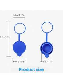 1/2/3/4pcs 3/5 Gallon Water Dispenser Bottle Caps, Silicone Reusable Replacement Lids, Leak-Proof Bottle Caps, Fit 55mm Water Cooler Bottles, Random Styles - Blue - View 6