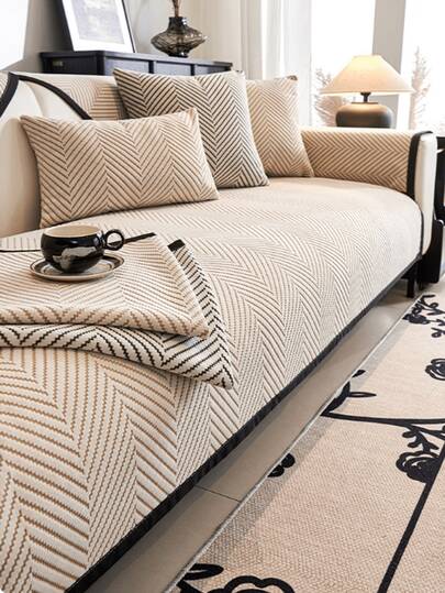 1 件装现代简约雪尼尔沙发垫，四季皆宜，可机洗/手洗，宠物友好型防刮沙发套，适用于 1/2/3/4 座沙发，适合客厅、卧室、家居、办公室装饰