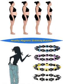 4pcs/2pcs/1pc, Black Agate Devil Angel's Eye, Couple Style, Weight Loss, Ankle Chain, Bracelet, Can Be Worn On The Hand Or On The Leg (Unisex) - Multicolor - View 2