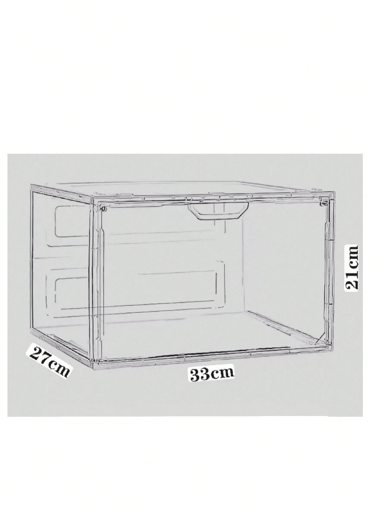 Caja De Zapatos 100% De Acrilico Con Imán Abre Frontal Transparente