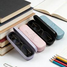 Pet-Themed Engraved Glasses Case, Minimalist Animal Sketch Design With Custom Name Option, Hard Shell Protective Eyewear Organizer For Daily Use Or Gift Giving - Eyeglasses Case - View 5