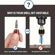 Heavy Duty Magnetic Hex Shank Extension Bar - Featuring A Quick-Release Design, Durable Chromium Vanadium Steel Construction, With A Socket Adapter, Ergonomic Red Handle, And Rugged Durability. Suitable For Use With Power Drills, Tools, Screw And Nut Removal, Industrial Equipment Disassembly, DIY Projects, Automotive Repair, And Hard-To-Reach Areas. - Multicolor - View 6