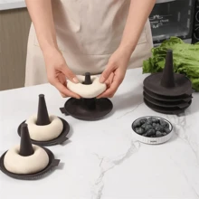 3/6pcs Silicone Donut Mold, Silicone Bagel Baking Mold, Heat Resistant With Ventilation Holes To Lock In Freshness And Crispness, Oven & Steamer , Stackable Space-Saving Design, Ideal Baking Helper - Multicolor - View 7