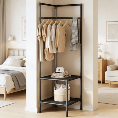 Freestanding Indoor/Balcony Clothes Drying Rack, Folding Hanging Laundry Rack For Bedroom Home Use