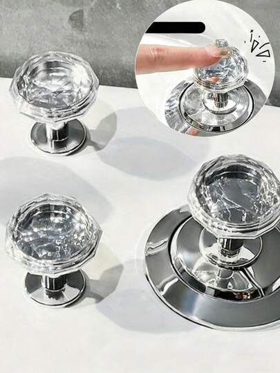 花卉卡通风格马桶冲水把手，花朵造型马桶冲水按钮，马桶水箱按钮，花朵造型马桶冲水器，马桶冲水按钮按压工具，创意花朵抽屉拉手 - 轻松按压，时尚浴室配件，增添优雅氛围，适合长指甲设计